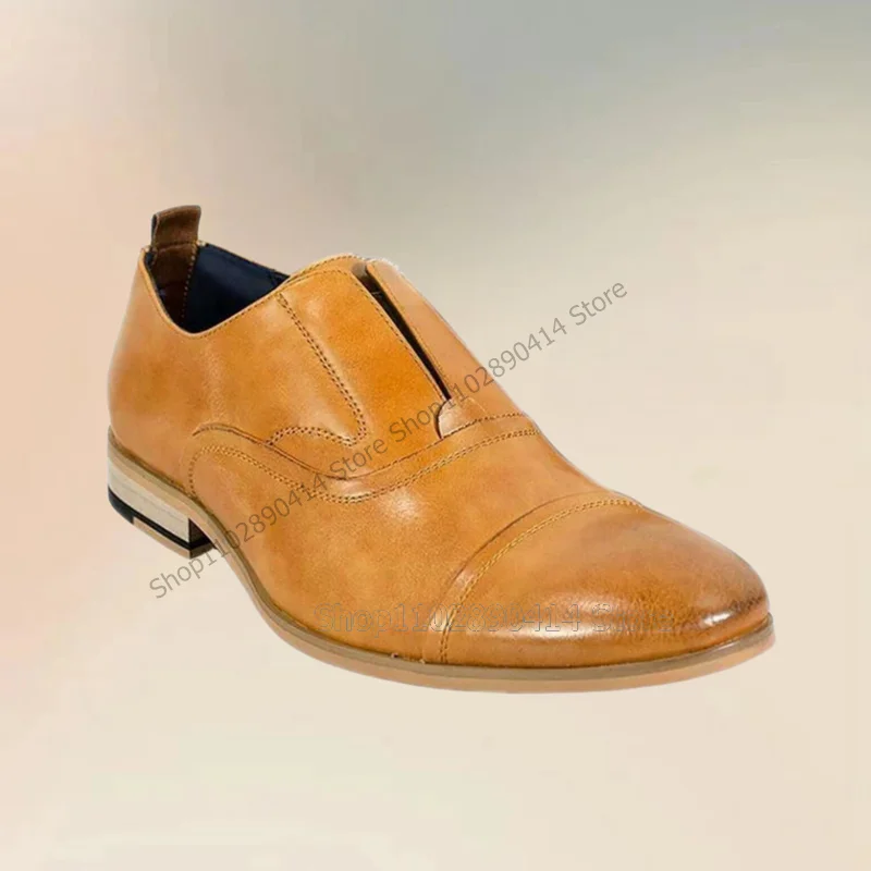 Men'S Shoes Yellow And Black - Jaune noir couture conception bas hommes