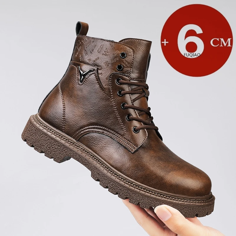 Men'S Shoes Zipper - Bottines invisibles en cuir pour hommes,