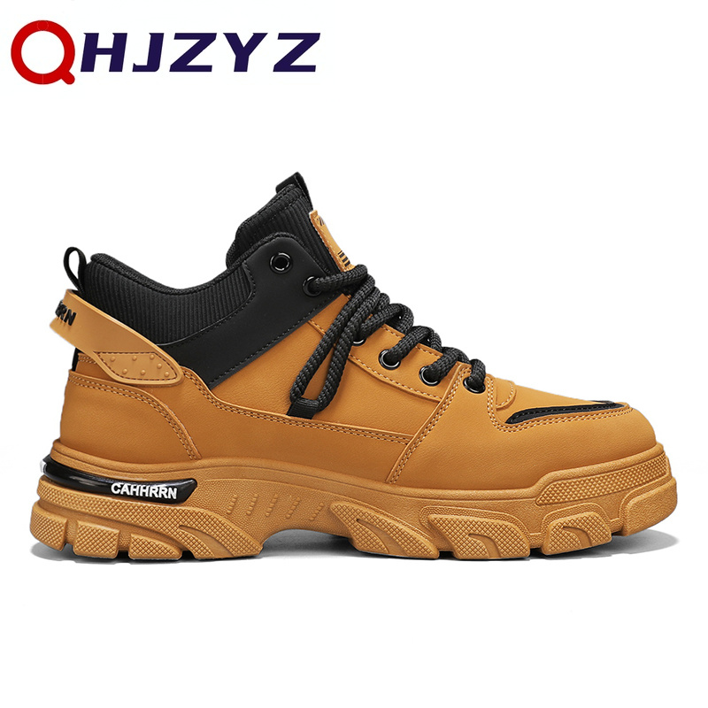 Men'S Shoes Yellow And Black - Bottes montantes Unky jaunes et noires