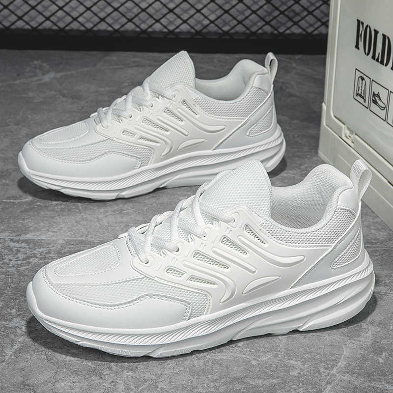 Men'S Shoes For Gym - Baskets décontractées pour hommes Ecoleather Plateforme