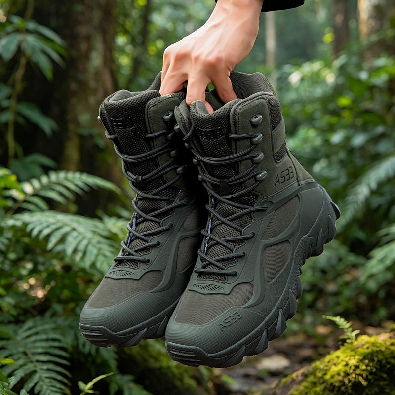Men'S Shoes Zipper - Bottes tactiques pour hommes, bottes d'entraînement