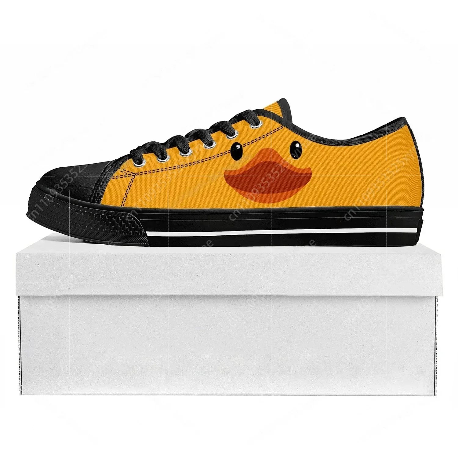 Men'S Shoes Yellow And Black - Baskets basses imprimées canard jaune de