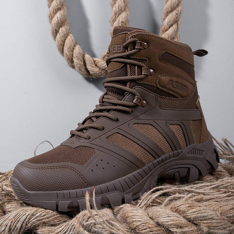 Men'S Shoes Zipper - Hommes bottes tactiques à lacets désert