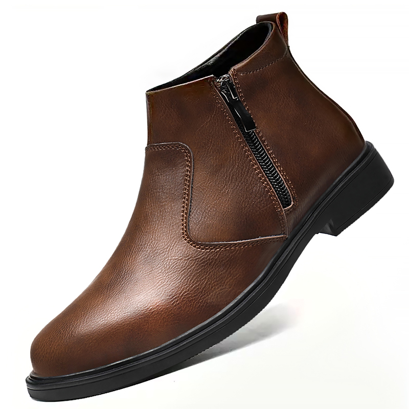 Men'S Shoes Zipper - Nouvelles chaussures en cuir à tige