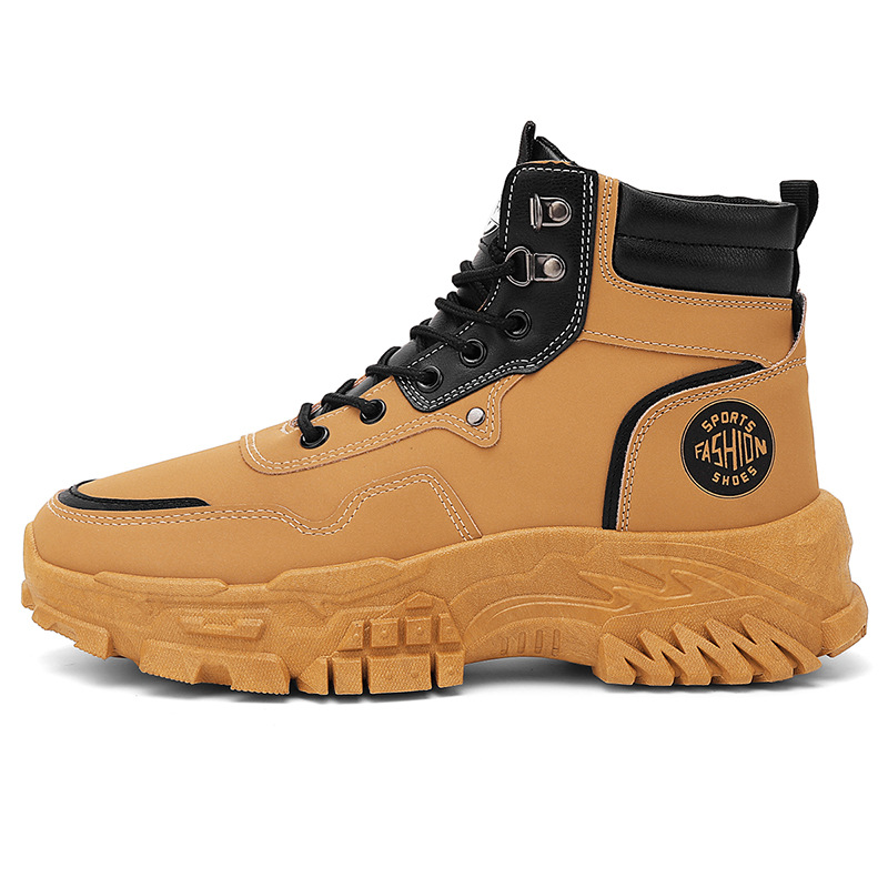 Men'S Shoes Yellow And Black - 2025 nouveaux hommes jaune noir haut