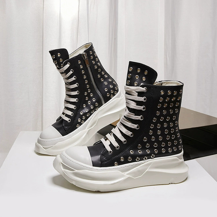 Men'S Shoes Zipper - Baskets montantes vintage pour hommes en