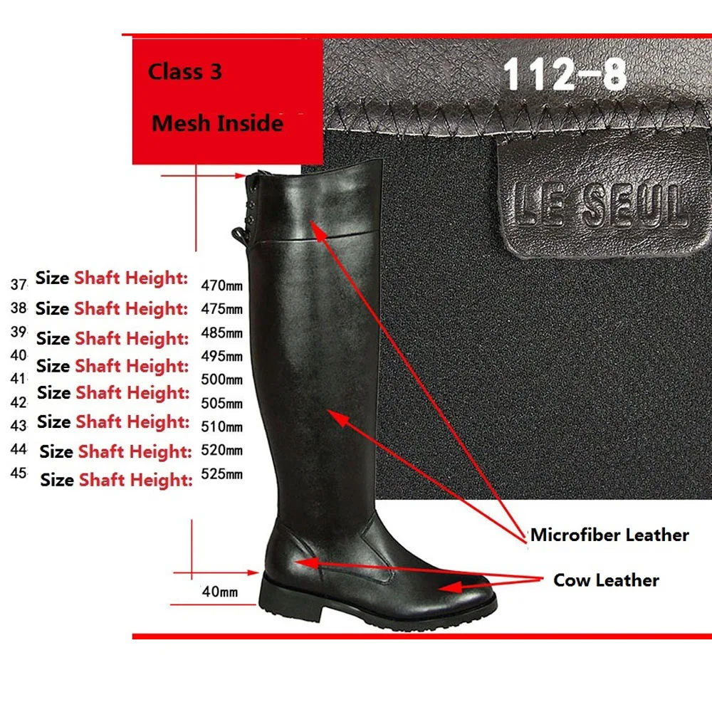 Men'S Shoes Zipper - Bottes d'équitation en cuir véritable pour