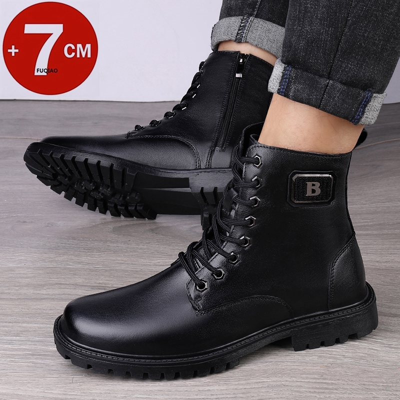 Bottines rehaussantes en cuir  - Men'S Shoes Popular avis et prix