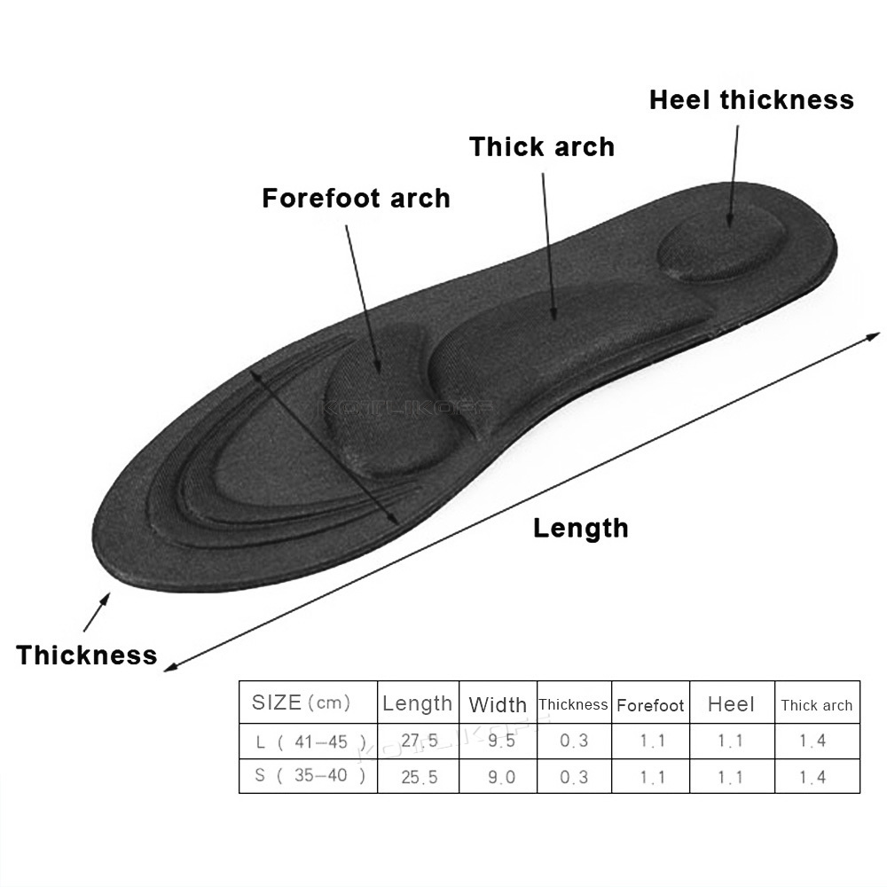 Semelles intérieures en éponge - Men'S Shoes With Memory Foam avis et prix