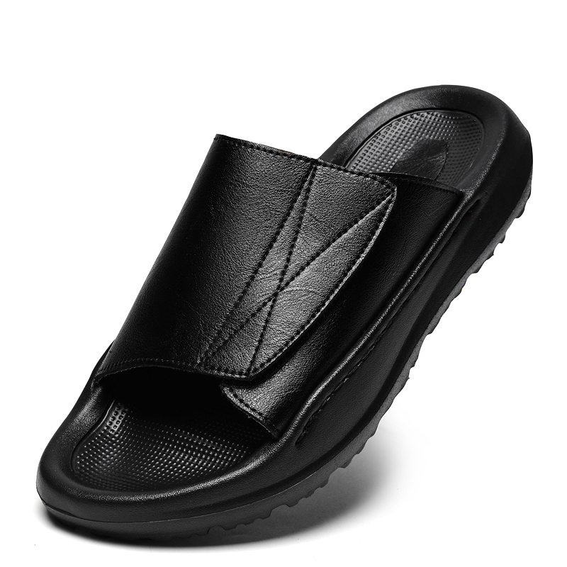 Mules en cuir Easy-top pour ho - Men'S Shoes With Velcro avis et prix