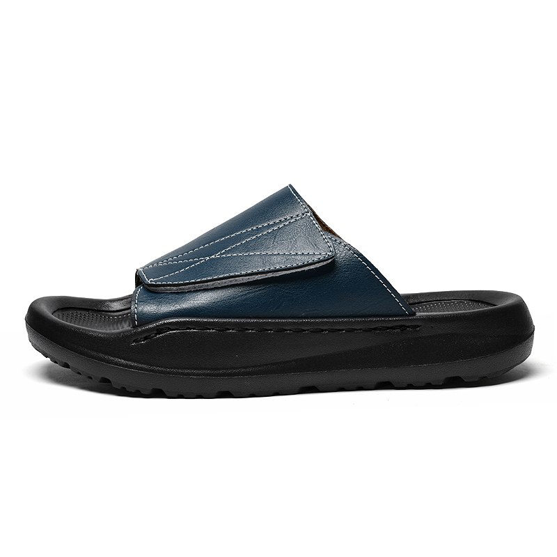 Mules en cuir Easy-top pour ho - Men'S Shoes With Velcro avis et prix
