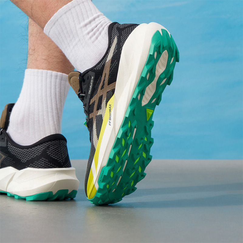 Asics Hommes TRABUCO 14 Noir M - Men'S Shoes Yellow And Black avis et prix