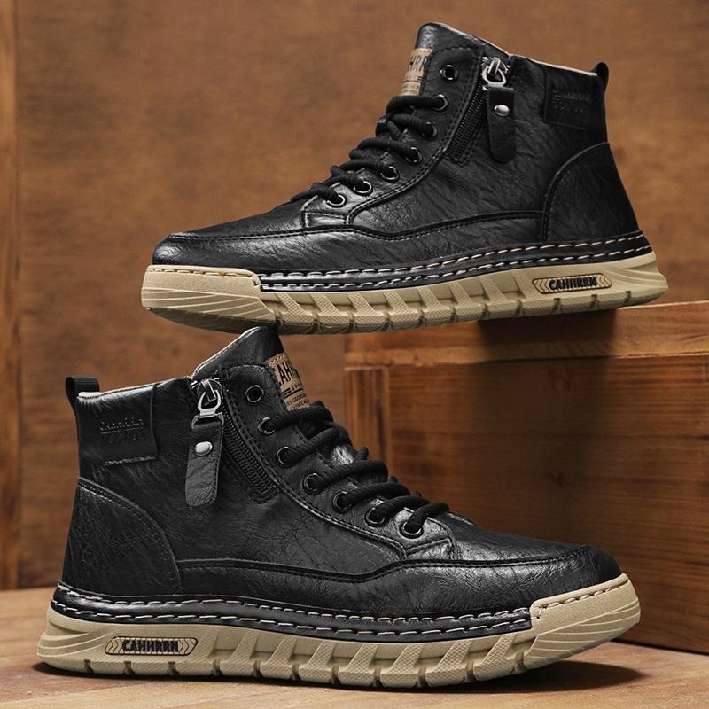Bottes hautes en cuir pour hom - Men'S Shoes Low Top avis et prix
