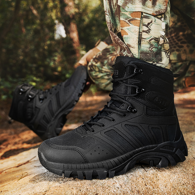 Hommes bottes tactiques à lace - Men'S Shoes Zipper avis et prix