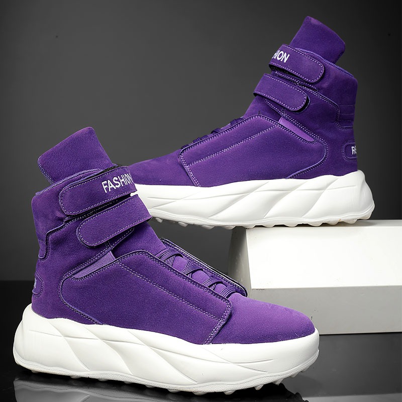 Baskets montantes violettes 20 - Men'S Shoes With Velcro avis et prix