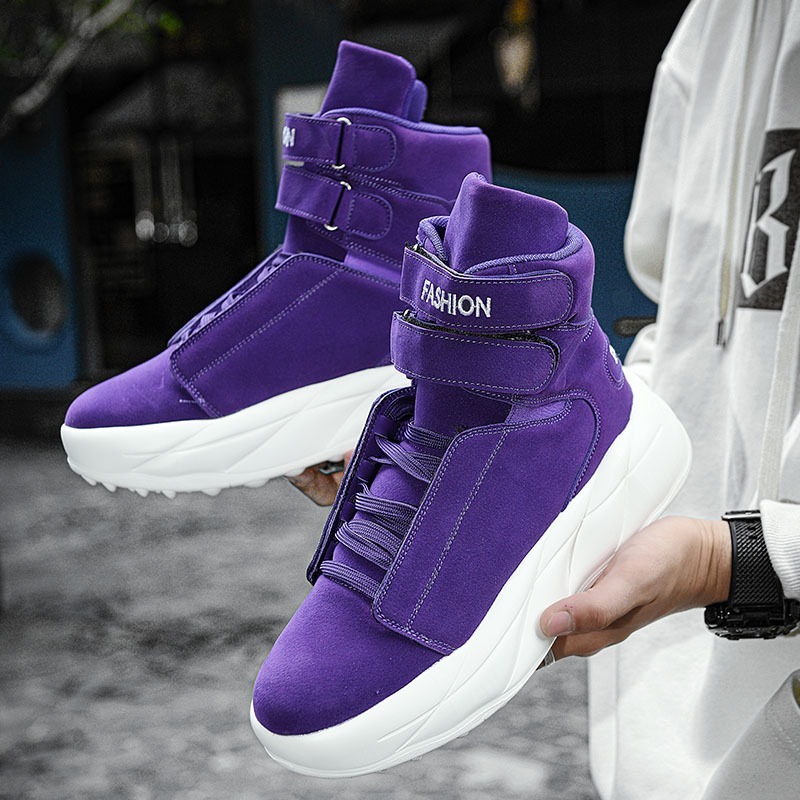 Baskets montantes violettes 20 - Men'S Shoes With Velcro avis et prix