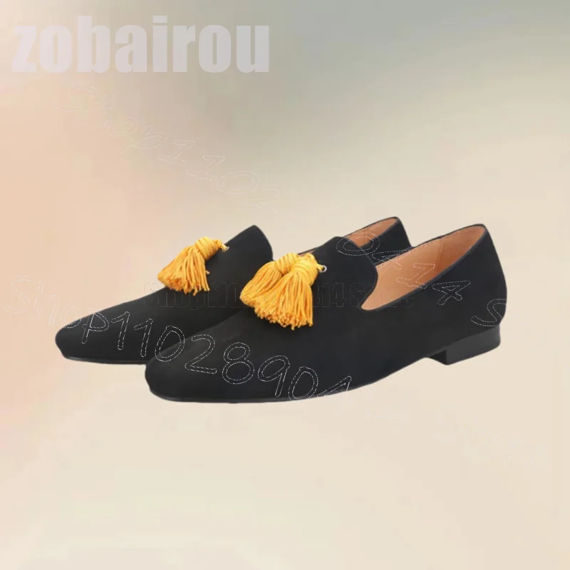 Mocassins pour hommes en daim  - Men'S Shoes Yellow And Black avis et prix