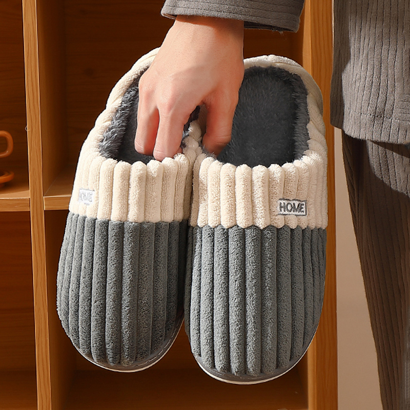 Pantoufles de maison à rayures - Men'S Shoes With Memory Foam avis et prix