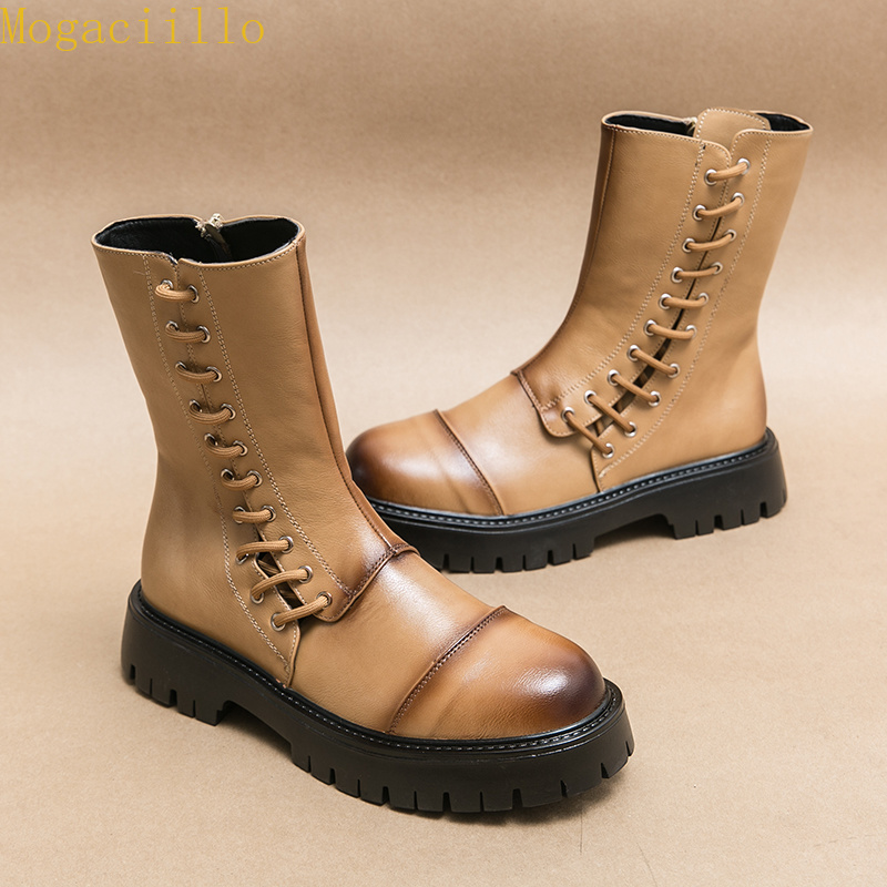 Bottes en cuir tendance pour h - Men'S Shoes Zipper avis et prix