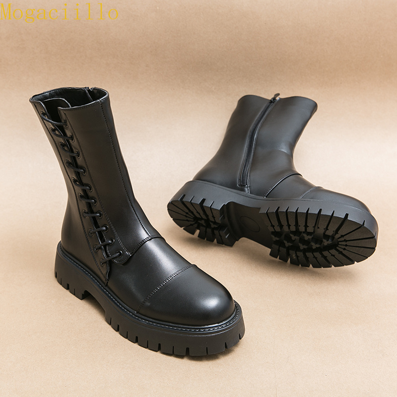 Bottes en cuir tendance pour h - Men'S Shoes Zipper avis et prix